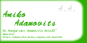 aniko adamovits business card
